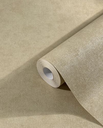 Non-Woven Wallpaper Plain Brown Beige Metallic 33181