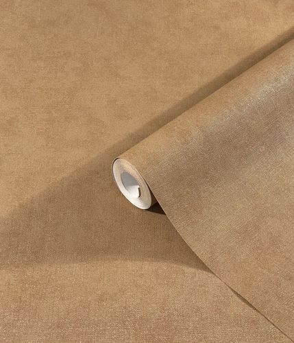 Non-Woven Wallpaper Plain Brown Orange Metallic 33185