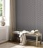 Non-woven wallpaper 3D look cubes lines dark grey 38963-2 4