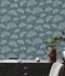 Non-woven wallpaper leaves ginkgo blue white 38966-2 9