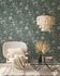 Non-woven wallpaper floral romantic green white 38636-2 1