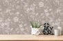 Non-woven wallpaper floral romantic brown white 38636-3 1