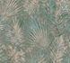 Non-woven wallpaper leaves palm trees beige green 38638-2 2