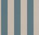 Non-woven wallpaper stripes linen look blue beige 38665-1 2