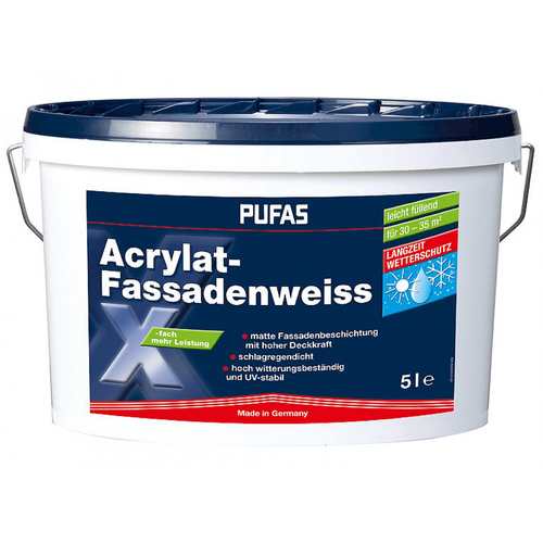 PUFAS Acrylat-Fassadenweiss 5L