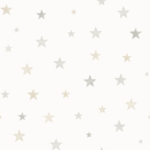 Non-woven wallpaper stars cream beige grey JS3011