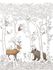 Photo Wallpaper Illustration Forest White Brown JS6001 2