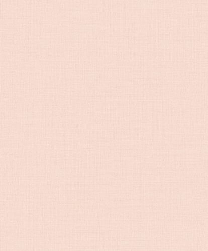 Non-woven wallpaper plain linen look pink MN1005