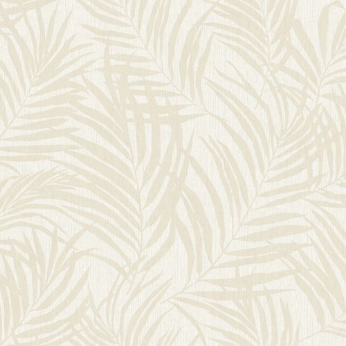 Non-Woven Wallpaper Leaves Cream pearl Metallic MN2001