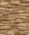 Non-woven wallpaper wall wood stone look light brown A64001 2