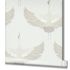 Non-woven wallpaper crane white beige metallic 34529 5