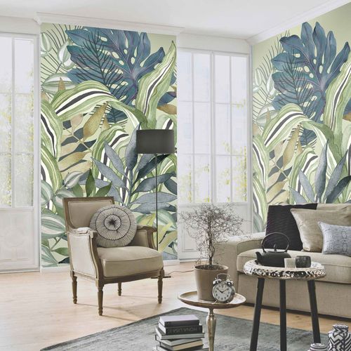 Digital print Elle Tropical Leaf Pattern Green 2270-10