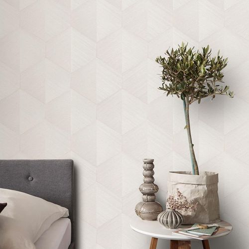 Wallpaper Guido Maria Kretschmer Geometric Cream Gloss