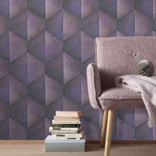 Wallpaper Guido Maria Kretschmer graphic purple 10370-45