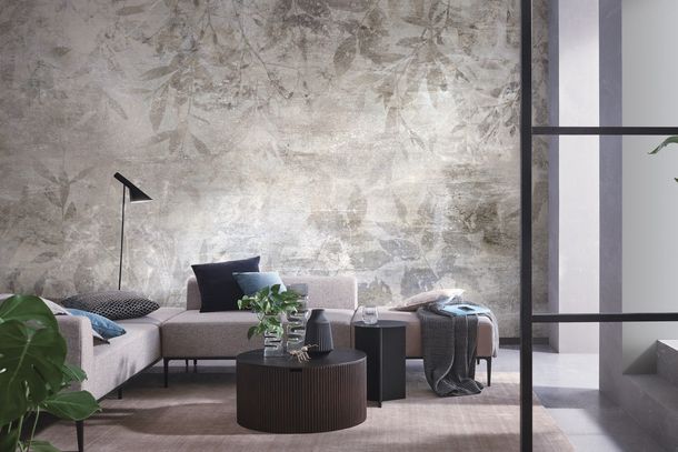 Mural Guido Maria Kretschmer used look leaves grey