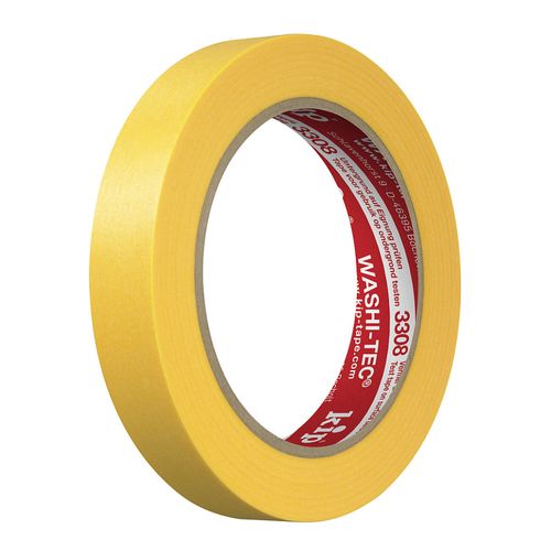 KIP 3308 WASHI-TEC Premium masking tape yellow 18mmx50m