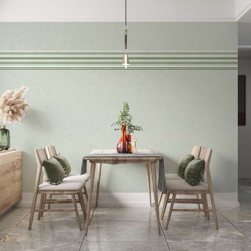 Border 3D effect stucco strips light green 34460