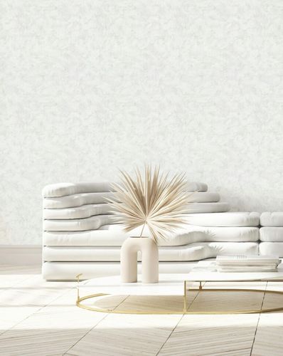 Non-woven wallpaper concrete look cream white beige 82426