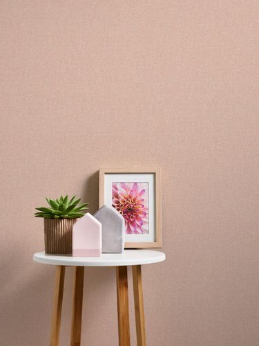 Non-woven wallpaper textile texture plain pink 39353-3