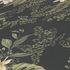 Non-woven wallpaper leaves flowers black green 39424-4 3