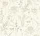 Non-woven wallpaper floral sketch birds white green 39429-3 2