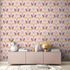 Non woven wallpaper flowers retro orange purple 39530-3 6