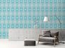 Non woven wallpaper Lines Graphic Turquoise White 39532-1 6