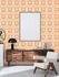 Vliestapete Blumen Wellen Retro Apricot Grün 39539-4 Wohnzimmer 6