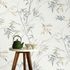 Non-woven wallpaper bamboo look white grey beige 10388-38 1