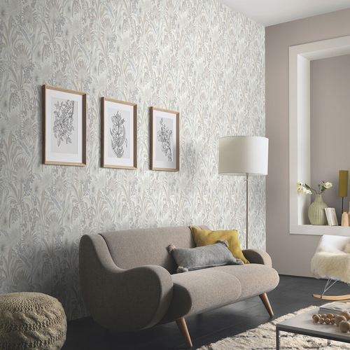 Non-woven wallpaper jungle cream beige grey 10390-02