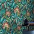 Non-woven wallpaper jungle petrol turquoise orange 10390-19 2