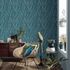 Non-woven wallpaper leaves exotic jungle blue 10391-19 2