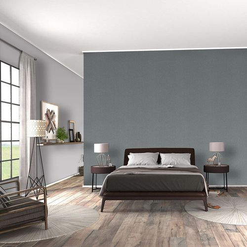 Vliestapete Abstrakt Uni Grau Silber Metallic 10341-47 Raum