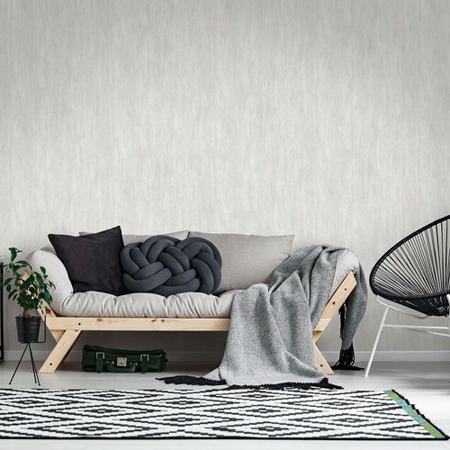 Vliestapete Streifen Shabby Grau Beige Creme 10347-02 Raum