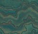 Non-woven wallpaper waves green gold metallic 39659-3 2