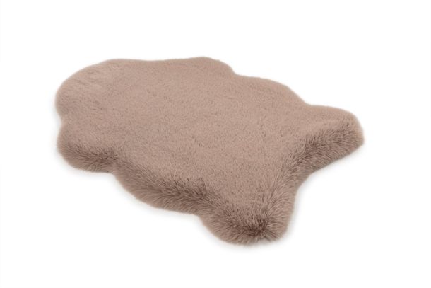 Kunstfell Tender Deluxe uni braun Teppich shape Schöner Wohnen