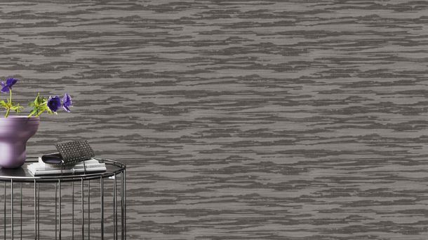 Non-woven wallpaper Rasch marbled grey silver 720464