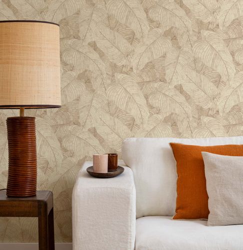 Non-woven wallpaper Rasch tropical cream beige 720556