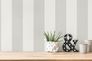 Non-woven wallpaper stripes pattern grey white 38101-2 3