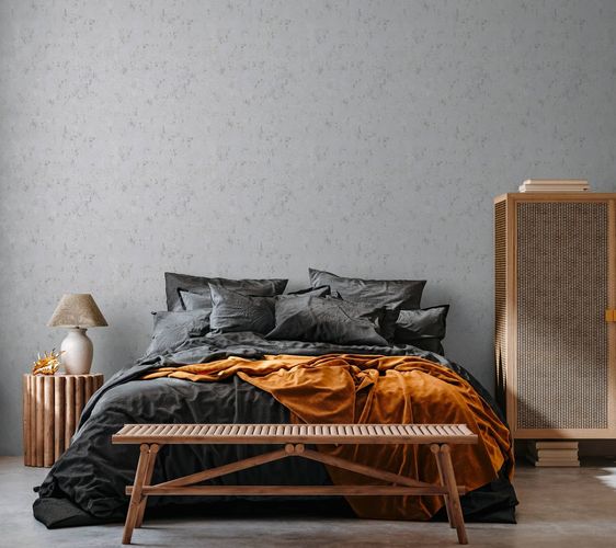 Vliestapete Beton Optik Grau Silber Metallic 39387-2 Schlafzimmer