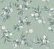 Non-woven wallpaper leaves green grey silver 39768-7 2