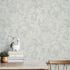 Non-woven wallpaper leaves tropical grey white 10416-10 5