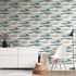 Non-woven wallpaper clouds white grey petrol 39699-3 1