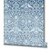 Non-woven wallpaper flowers birds floral blue white 47623 3