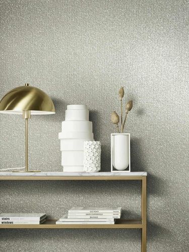 Non-woven wallpaper plain texture beige glitter 86553