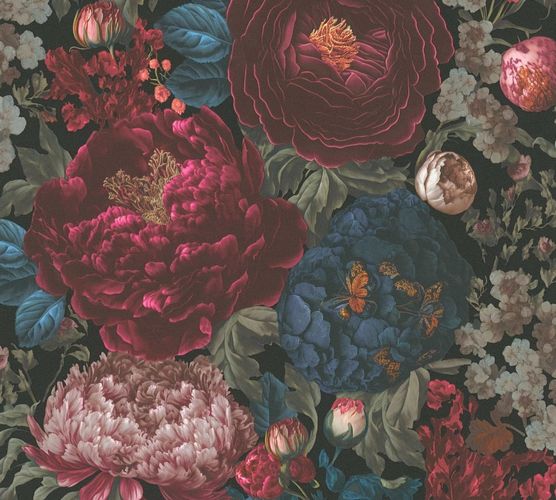 Non-woven wallpaper Michalsky floral red green 39979-1