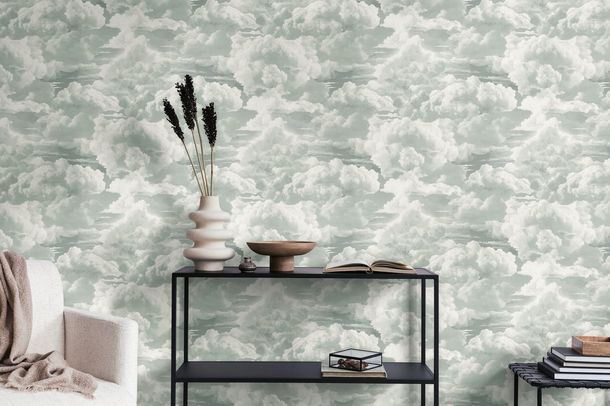 Non-woven wallpaper Michalsky clouds grey white 39985-1