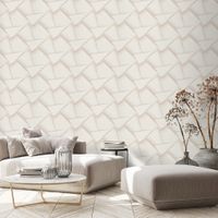 Non-woven Wallpaper Graphic Cream Beige Metallic 10401-14 - View #5