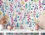 Non-woven wallpaper floral white colourful 39606-1 1