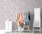 Non-woven wallpaper floral grey orange 39606-3 1